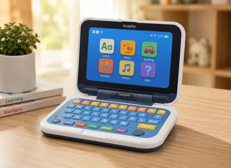 Kids educational learning laptop by Elyntis Global for OEM manufacturing, private label branding, wholesale distribution, global sourcing, import, and export